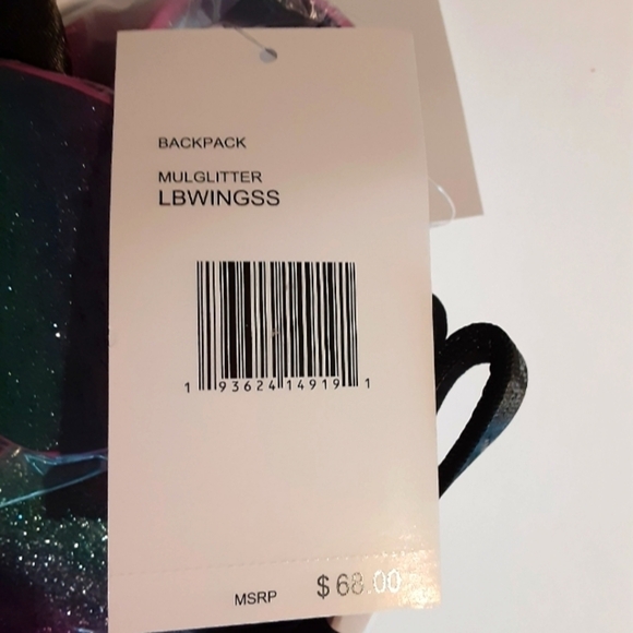 Betsey Johnson Kitsch Moveable Wing Mini Backpack New - Picture 6 of 6